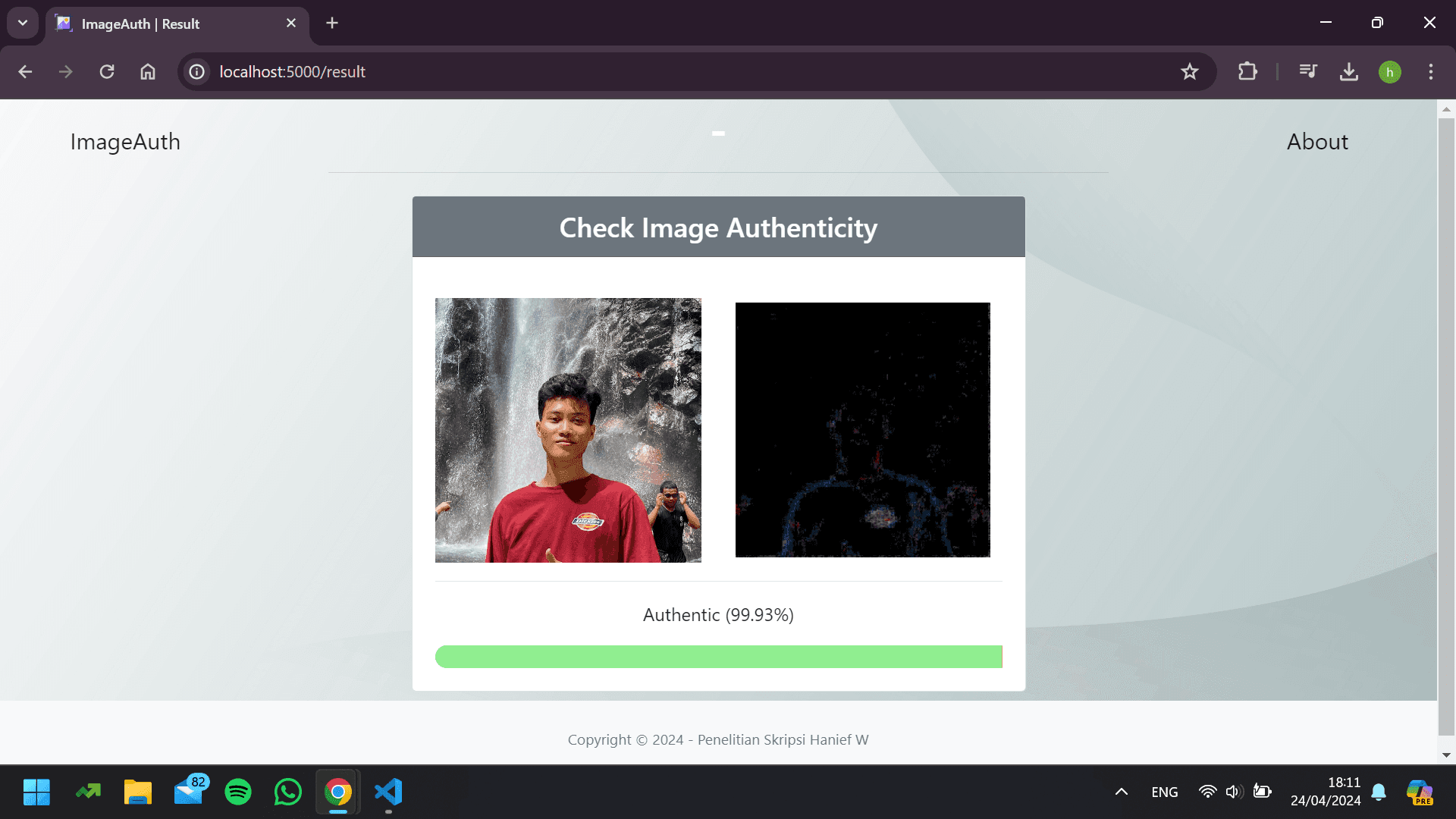 Sistem deteksi pemalsuan